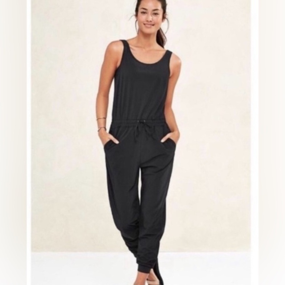 Athleta black balance jumpsuit size large